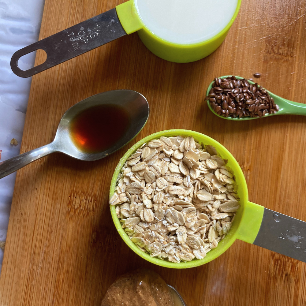 overnight oats and chia seeds